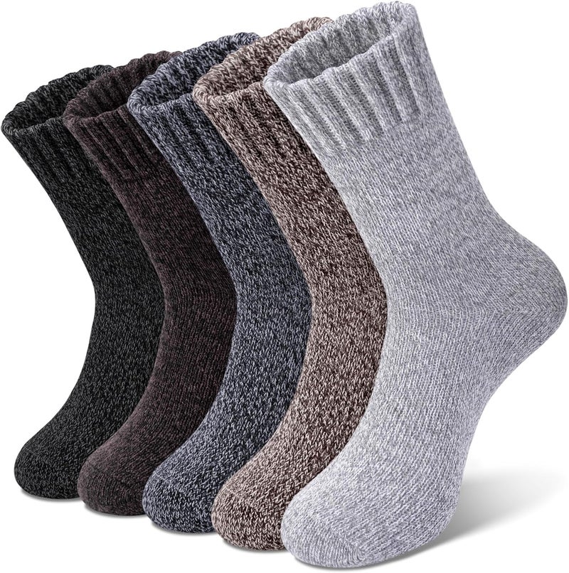 YSense Wool Socks for Women, Winter Boot Socks Stocking Stuffers Gifts for Women Warm Crew Hiking - Image 1